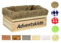 Holzkiste mit Aufdruck Adventskiste - Stiege Steige...