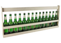 Bierträger 12er Ein Meter Bier aus Holz Natur - Flaschenträger Getränketräger Kiste