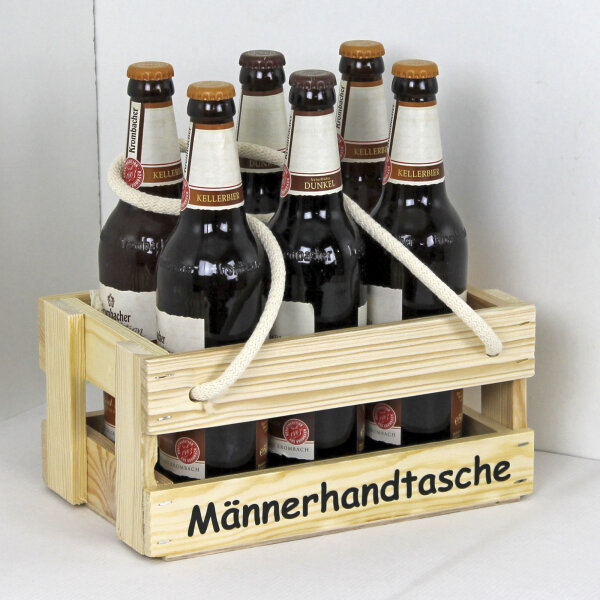 Flaschenträger € - 15,99 Bierträger , aus Getränketräger Holz Frauenhandtasche