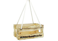 Männerhandtasche aus Holz Geflammt - Bierträger Flaschenträger Getränketräger Geschenk