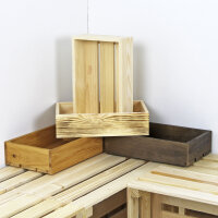 Holzkiste XS zur Aufbewahrung Dekoration 28,5x18,2x7cm -...