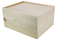 Weinkiste Schiebedeckel 6 Flaschen 36x28x20,5cm - Holzkiste Weinbox Weinverpackung Kiste Deckel