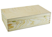 Weinkiste Klappdeckel Verschluß Teiler 2 Flaschen 36x22x11,5cm - Holzkiste Weinbox Weinverpackung Kiste Deckel