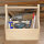 Werkzeugkiste aus Holz Natur mit Tragegriff L 37x25x38cm - Hausmeisterkiste Tragekiste Kiste