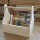 Werkzeugkiste aus Holz Natur mit Tragegriff XL 40x25x38cm - Hausmeisterkiste Tragekiste Kiste