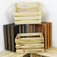 Holzkiste M zur Aufbewahrung Dekoration 40x30x22,3 cm -...