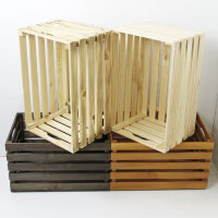 Holzkiste XL zur Aufbewahrung Dekoration 59,5x39,5x34 cm - Stiege Steige Obstkiste Präsentkorb Geschenk