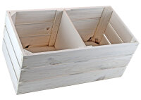 Holzkiste mit Teiler Weiß - Dekokiste Geschenkverpackung Aufbewahrung