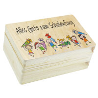 Geschenkbox zum Schulanfang/Einschulung Geschenkverpackung kleine Truhe Buntstifte