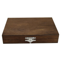 Geschenkbox flach mit Klappdeckel braun gebeizt (155 x...