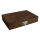 Geschenkbox flach mit Klappdeckel braun gebeizt (155 x 105 x 25 mm)