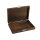 Geschenkbox flach mit Klappdeckel braun gebeizt (155 x 105 x 25 mm)