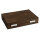 Geschenkbox flach mit Klappdeckel braun gebeizt (155 x 105 x 25 mm)