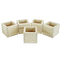 Kleine Holzbox ohne Deckel 63x63x4mm Kästchen...