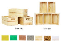 Holzkiste ohne Aufdruck 3er oder 5er Set - Stiege Steige...