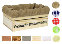 Holzkiste mit Aufdruck Fröhliche Weihnachten -...