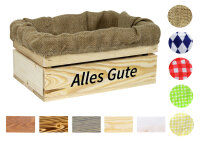 Holzkiste mit Aufdruck Alles Gute - Stiege Steige...